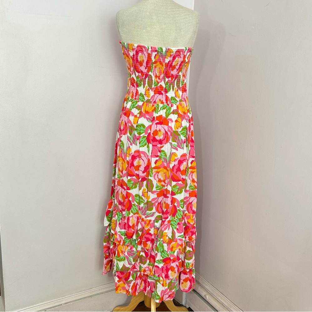 ATL Able the Label Floral Strapless Summer Dress L - Picture 4 of 9